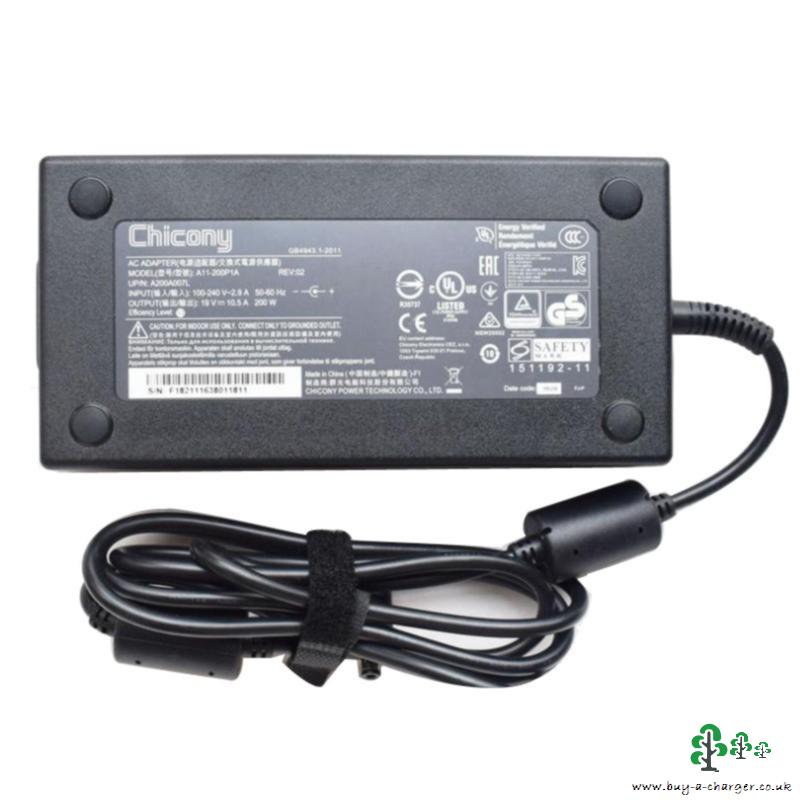 200W Gigabyte P35X v3 P35X v4 Charger AC Adapter +  Cord