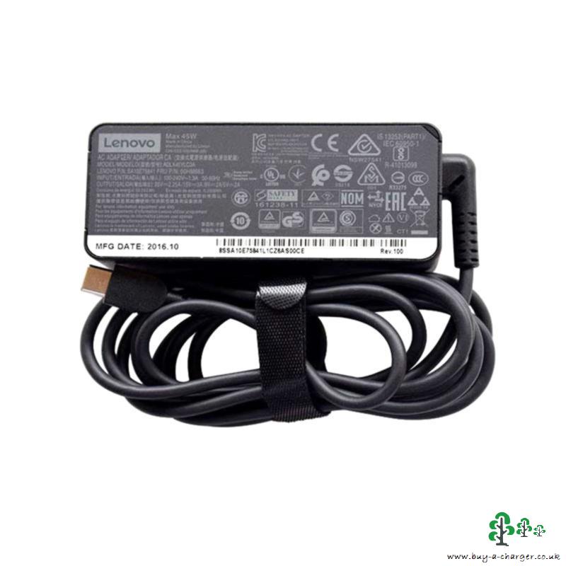 65W USB-C Lenovo ThinkPad E580 20KS001RPB Adapter +  Cord