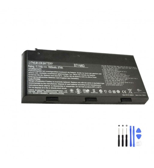 87Wh MSI BTY-M6D Battery 87Wh MSI BTY-M6D Battery