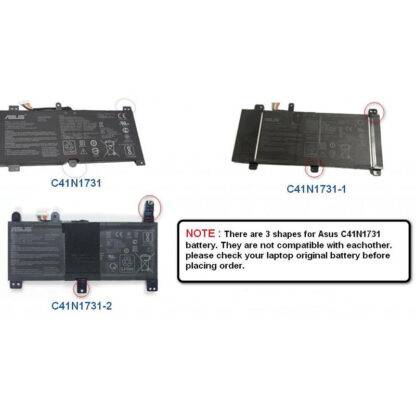 66Wh Asus C41N1731-2 Battery - Image 3