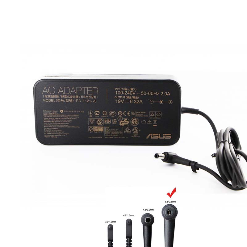 19V 6.32A 120W Asus 5.5mm 2.5mm AC Adapter Charger - Image 2