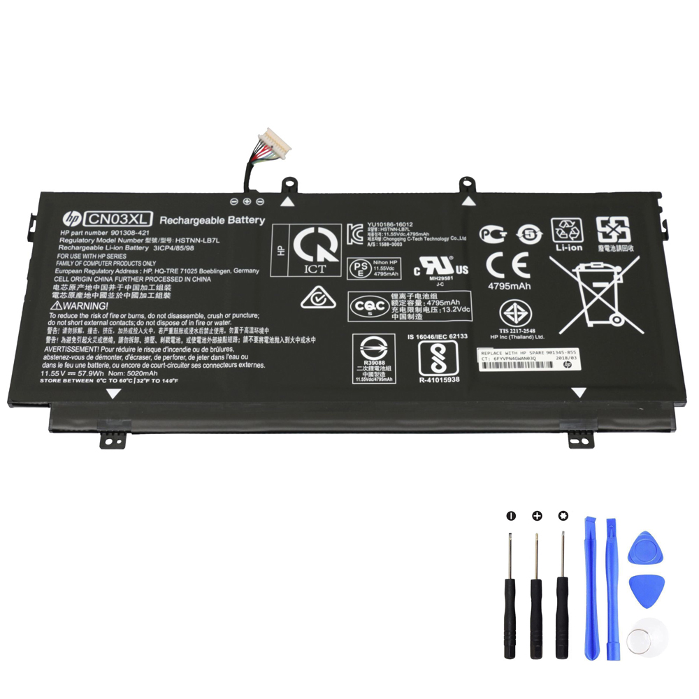57.9Wh HP CN03XL Battery Long Line