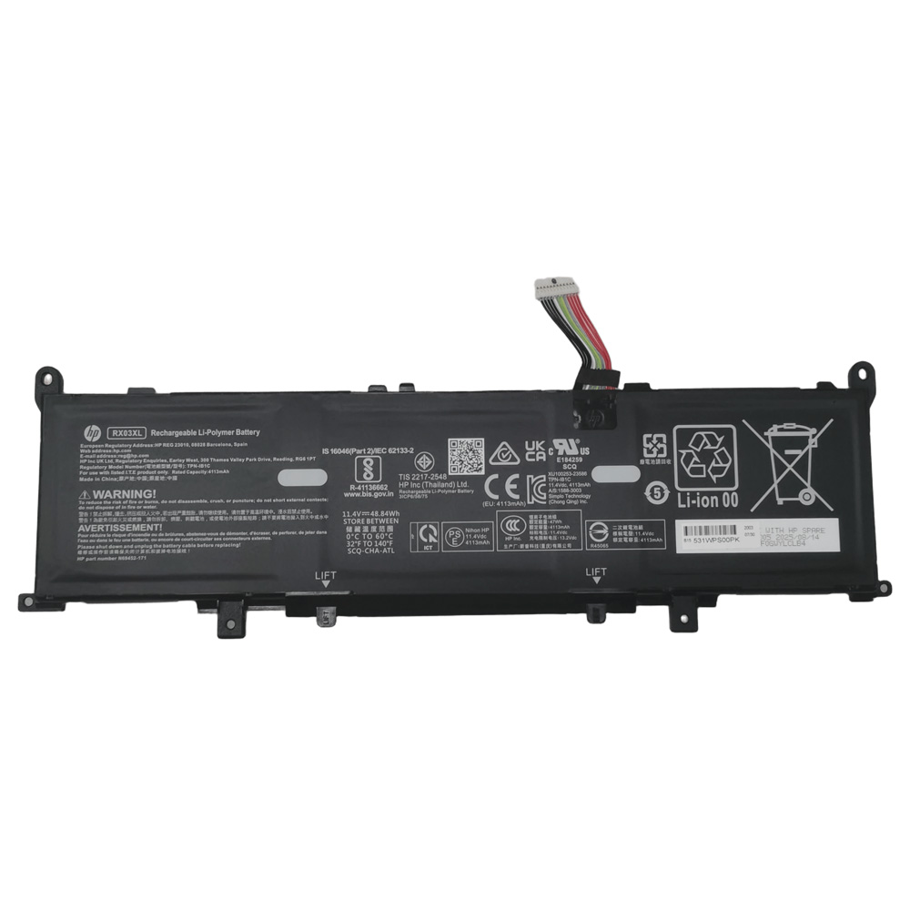 56.04Wh HP RX03XL Battery