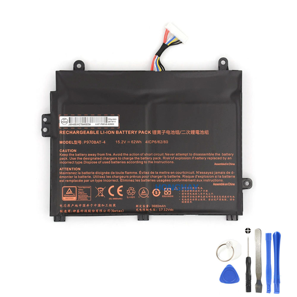 62Wh Clevo P970BAT-4 Battery