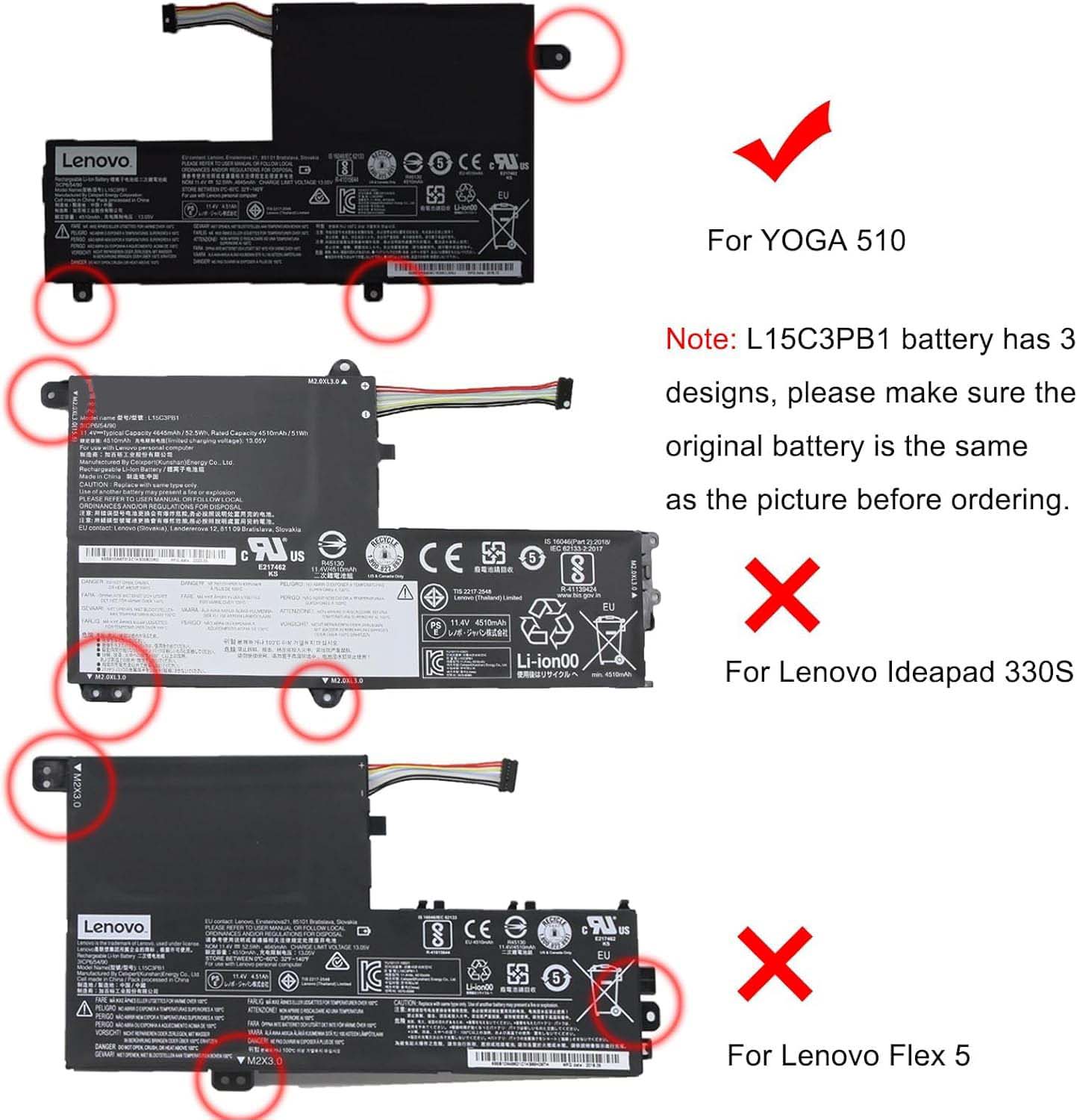 52.5Wh Lenovo L15L3PB0 A Battery - Image 2