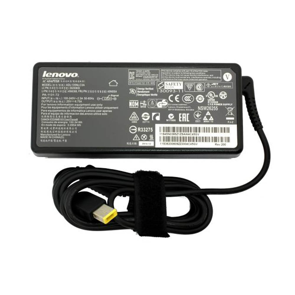 20V 6.75A 135W Lenovo Slim Tip AC Adapter Charger