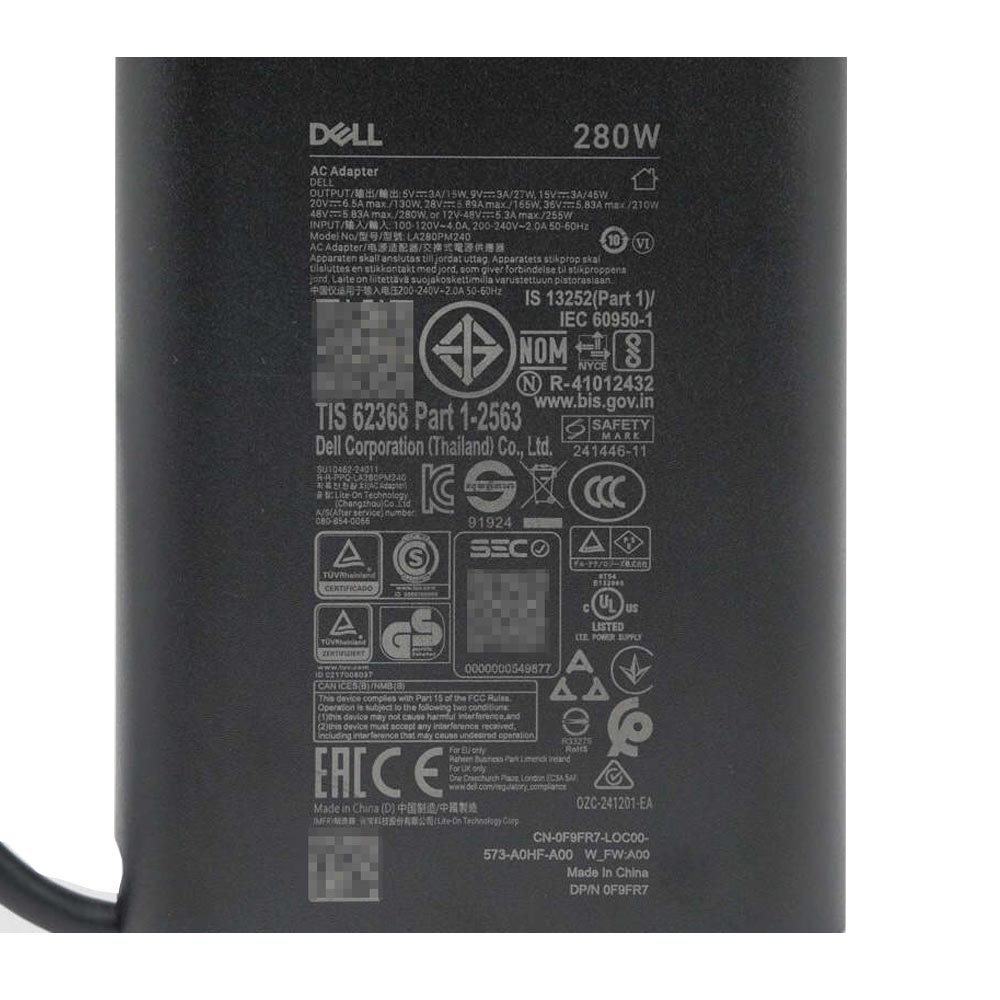48V 5.83A 280W Dell USB-C Adapter Charger - Image 5