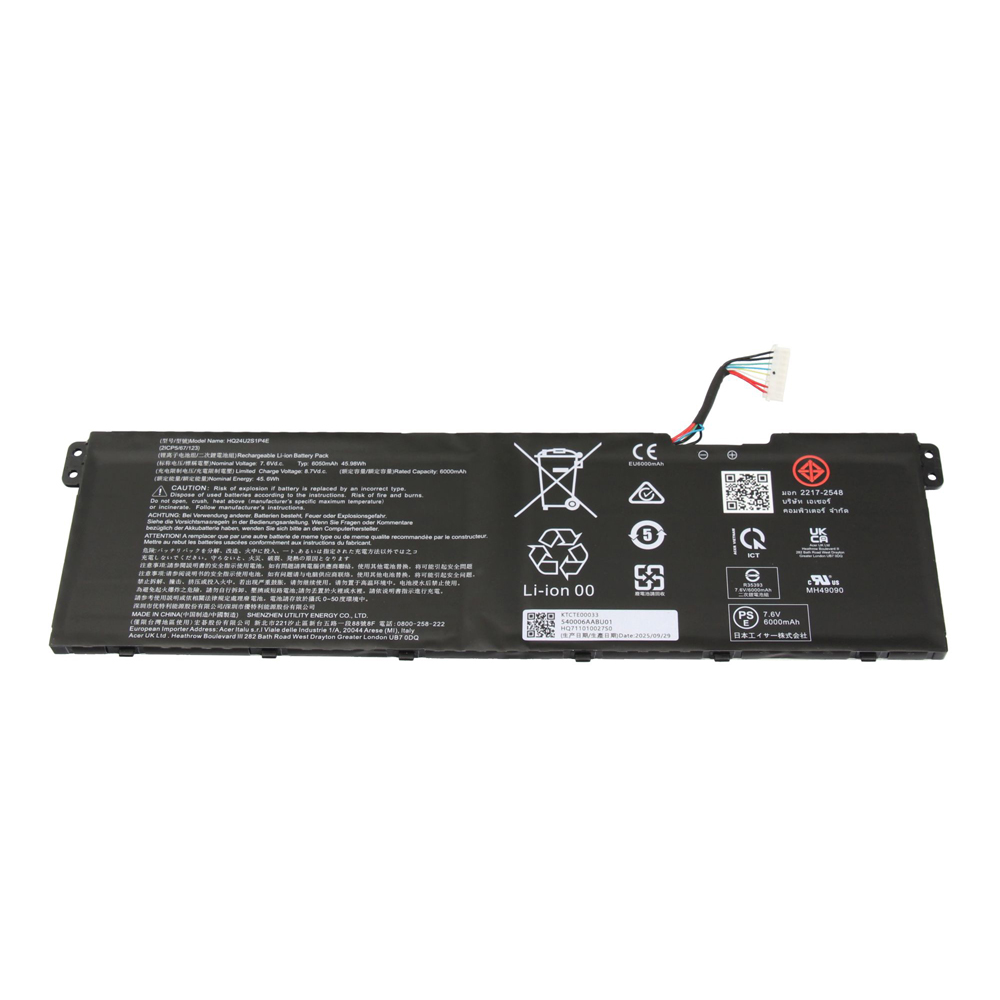 45.6Wh Acer HQ24U2S1P4E Battery