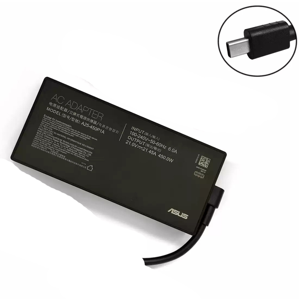 21V 21.45A 450W or 21V 24.77A 520W Asus ADP-450ABB A25-450P1A Rectangle Conn AC Adapter Charger - Image 5