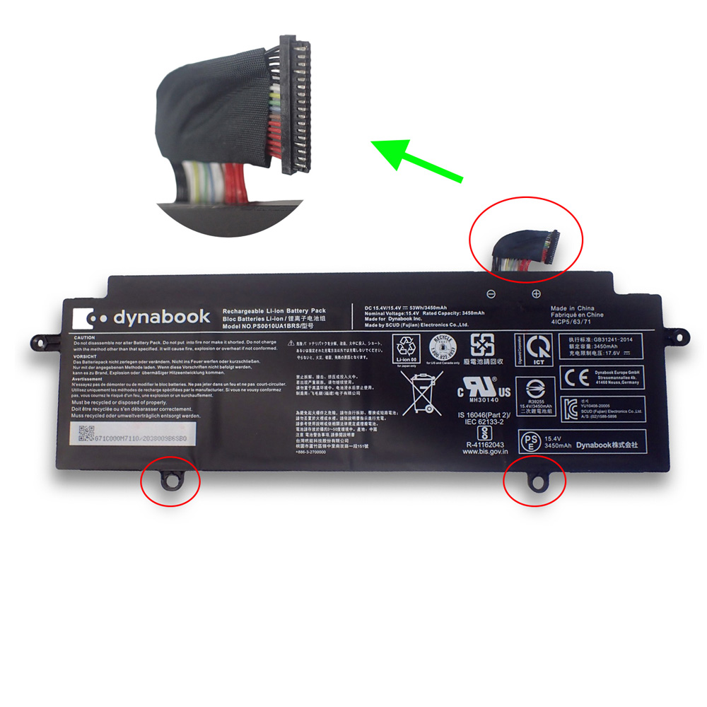 53Wh Toshiba PS0010UA1BRS Battery - Image 2