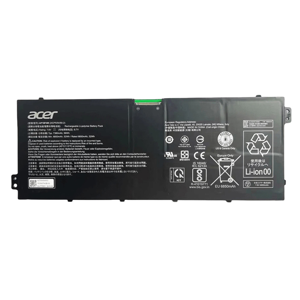 52Wh Acer AP18F4M Battery