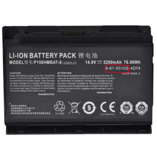 76.96Wh Clevo P150HMBAT-8 X510S Battery