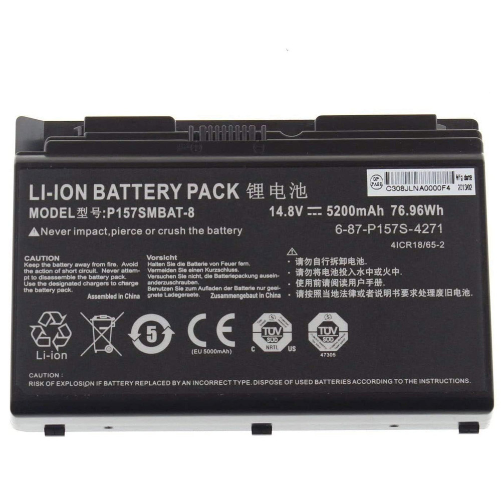 76.96Wh Clevo P157SMBAT-8 Battery