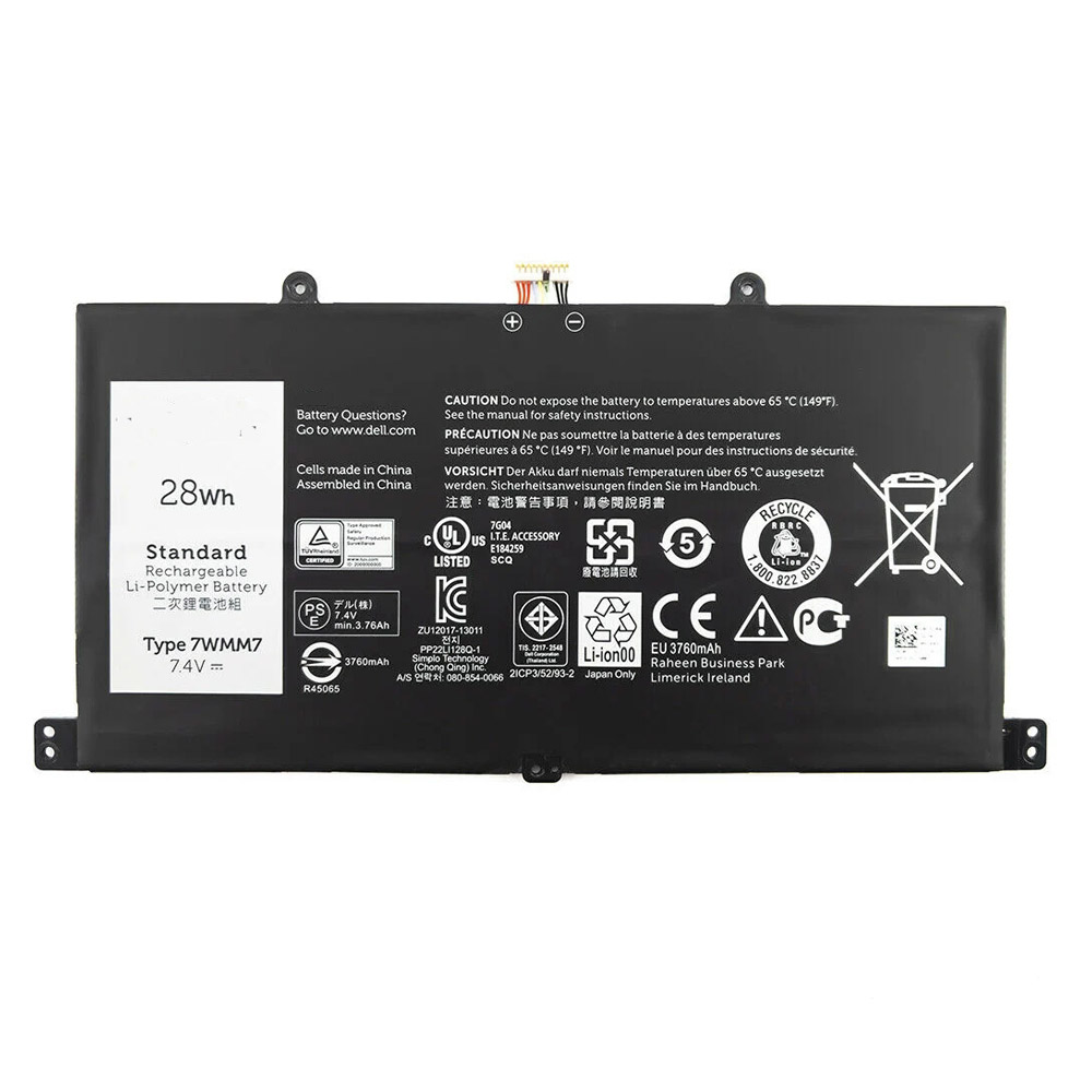 28Wh Replacement keyboard Battery for Dell 7WMM7
