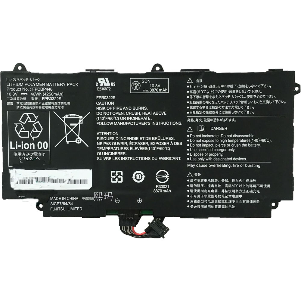 46Wh Fujitsu FPCBP448 Battery
