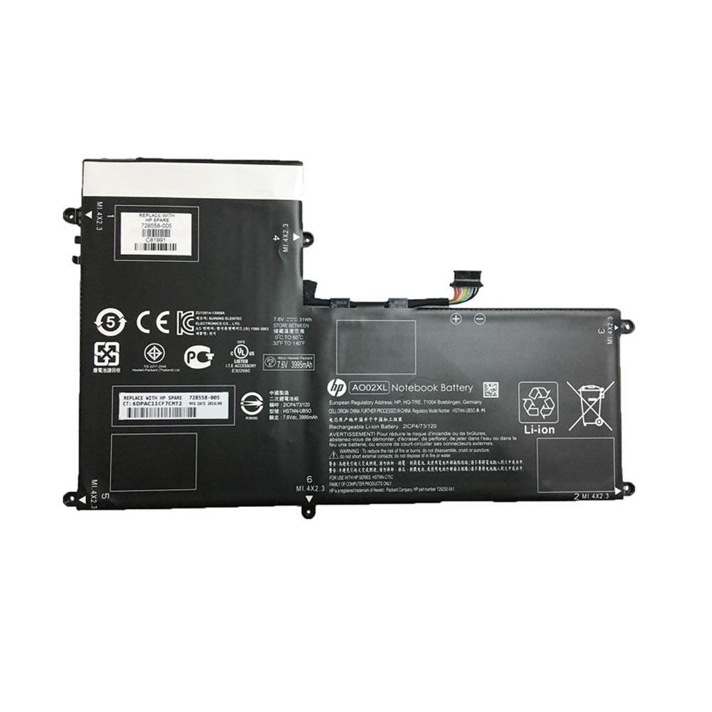 31Wh HP AO02XL Battery