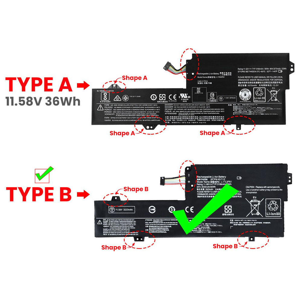 36Wh Lenovo L17M3P61 Type-B Battery - Image 2