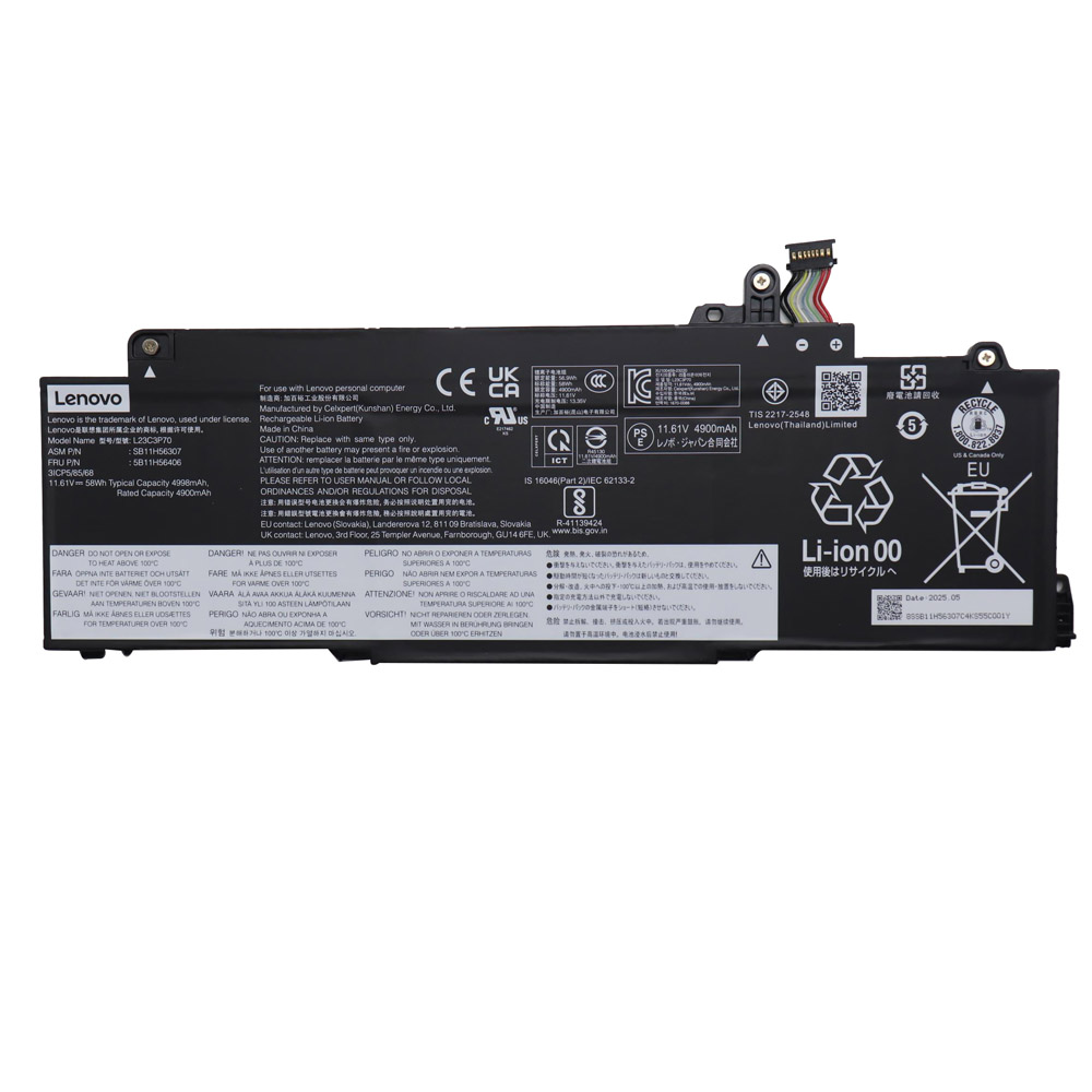58Wh Lenovo L23C3P70 Battery